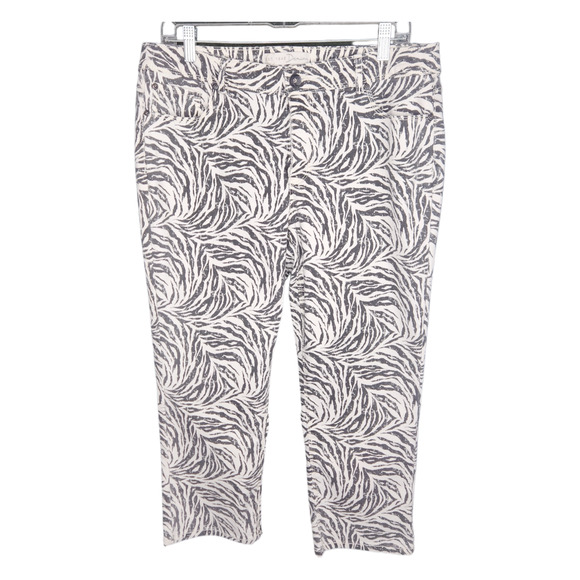 C Est. 1946 Denim Skinny Cropped Pants Capri Zebra Print Womens Contemporary 14 - Picture 1 of 15